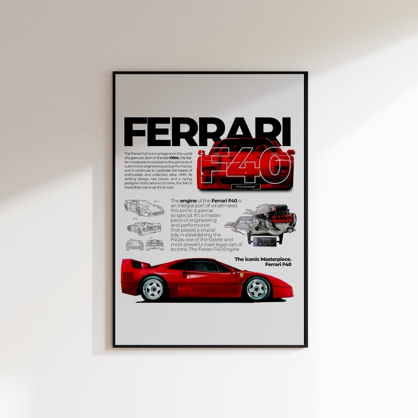 Ferrari F40 Poster 1