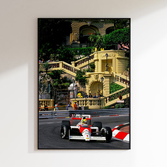 Ayrton Senna Monaco F1 Mclaren Poster