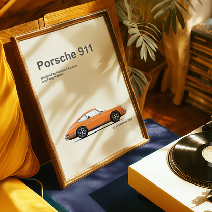 Porsche 911 Vintage Poster