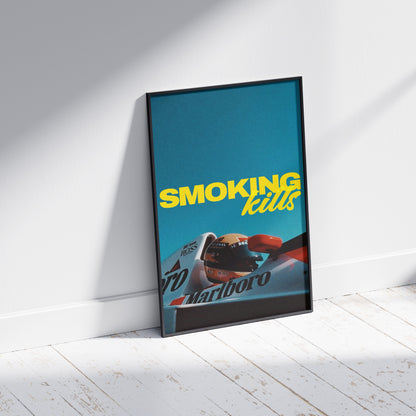 Ayrton Senna Smoking Kills Poster