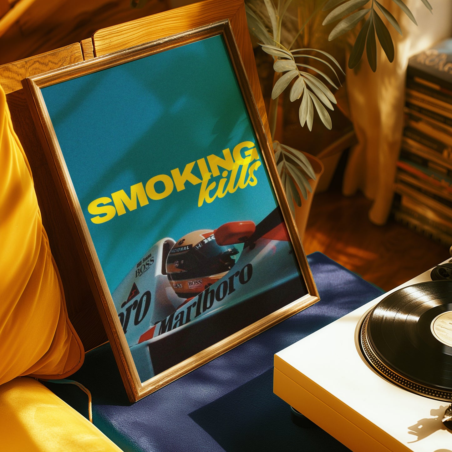 Ayrton Senna Smoking Kills Poster