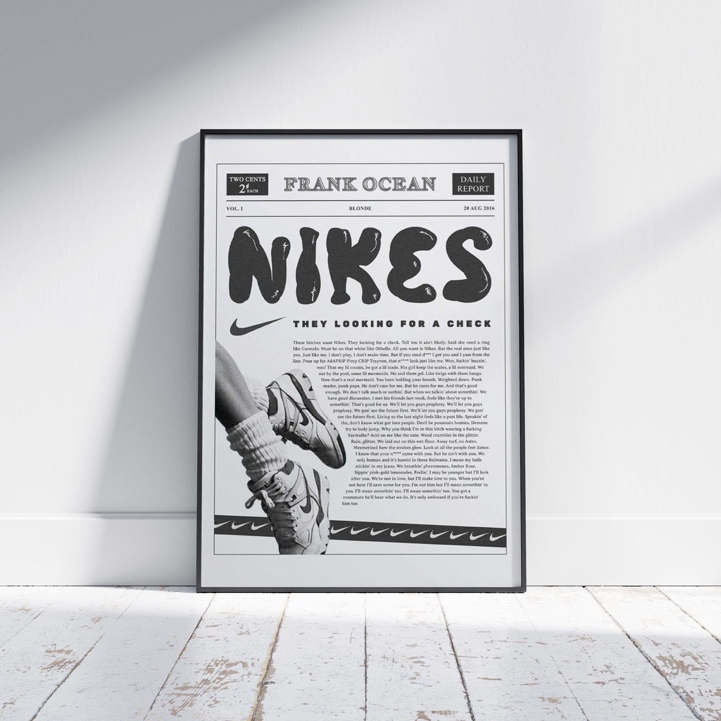 Frank Ocean Blond Nike Poster