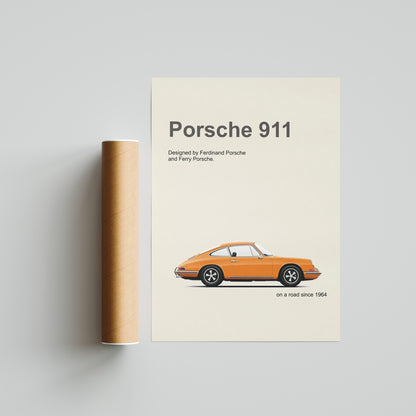 Porsche 911 Vintage Poster