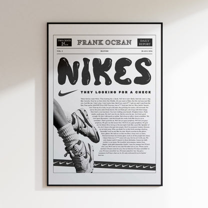 Frank Ocean Blond Nike Poster