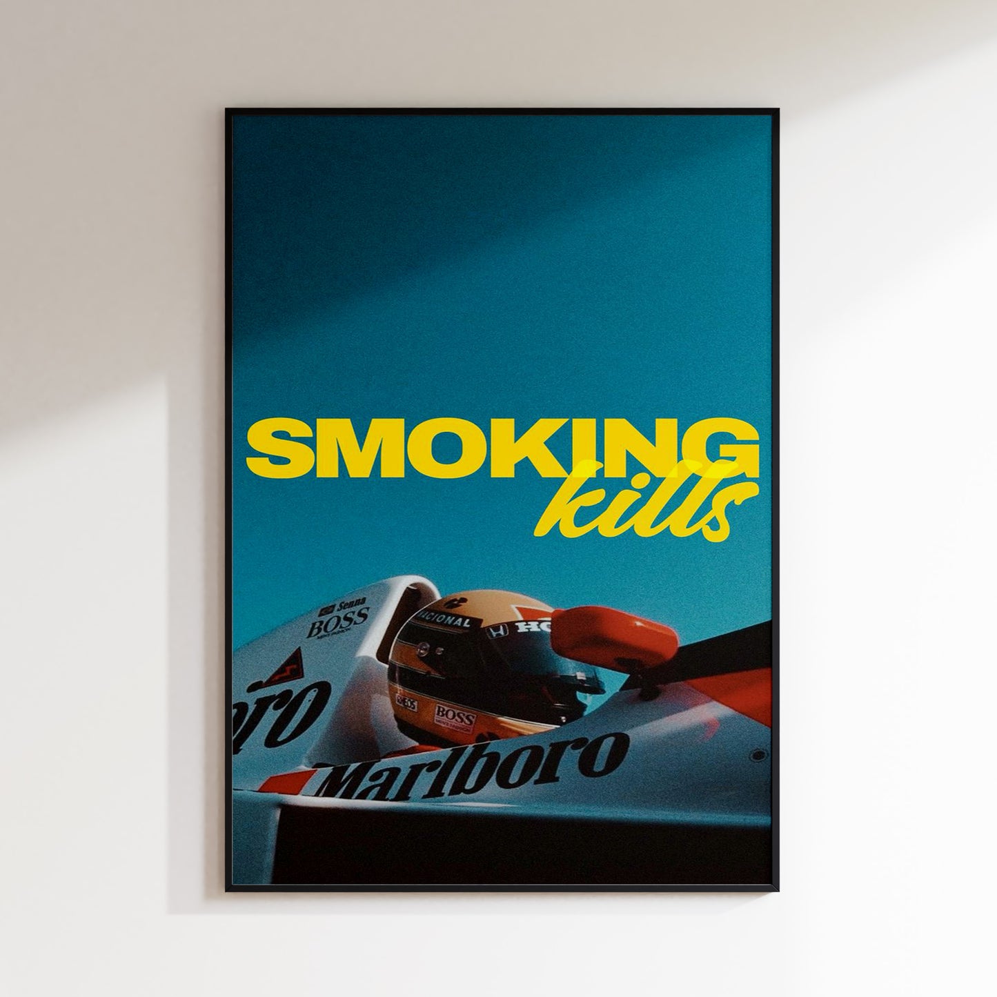 Ayrton Senna Smoking Kills Poster