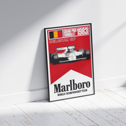 Formula 1 1993 Belgium Grand Prix Marlboro F1 Poster