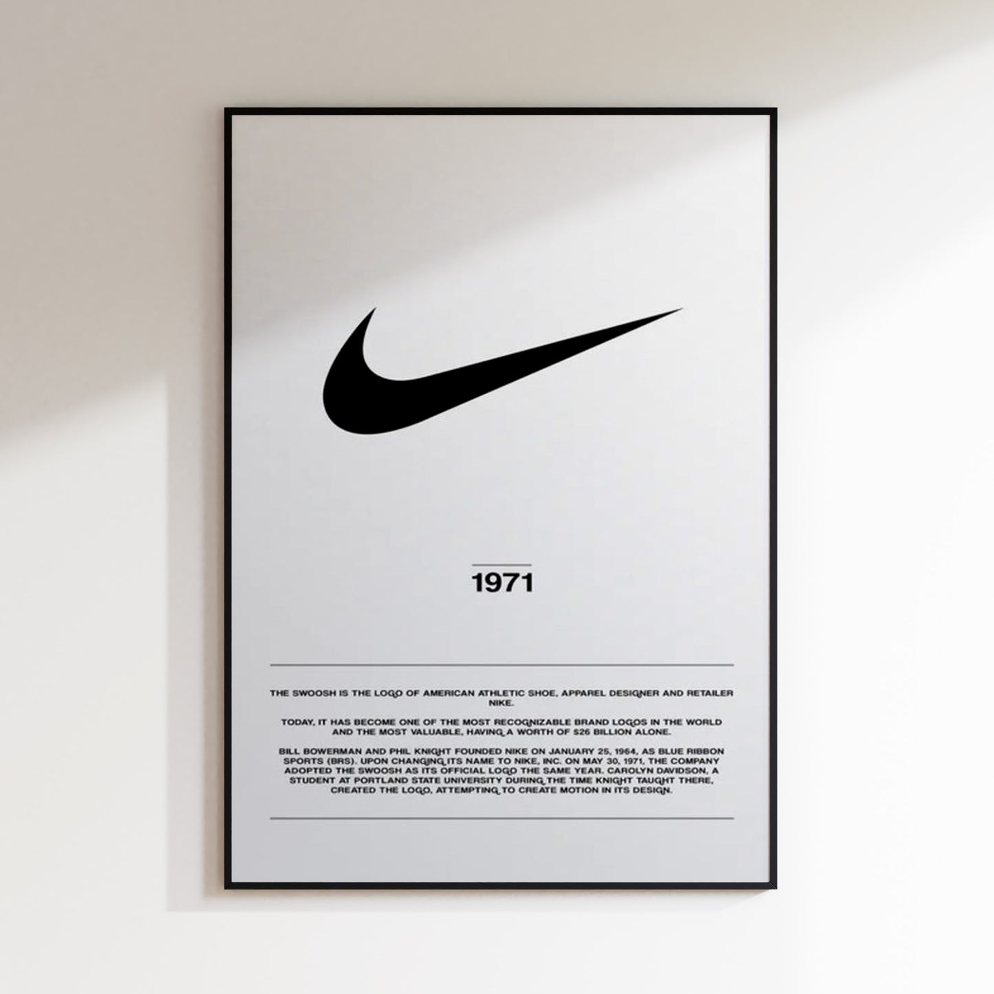 Nike Swoosh Logo Poster