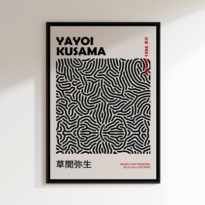 Yayoi Kusama Black Poster