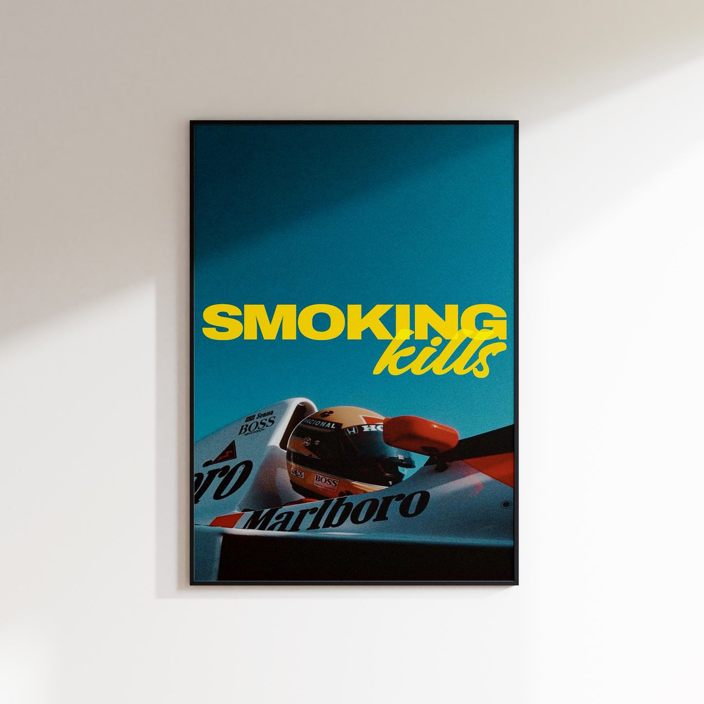 Ayrton Senna Smoking Kills Poster