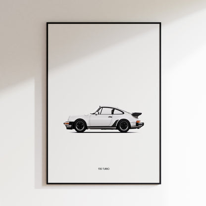 Porsche 930 Turbo Vintage Poster