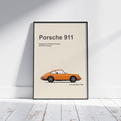 Porsche 911 Vintage Poster