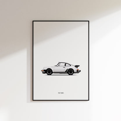 Porsche 930 Turbo Vintage Poster