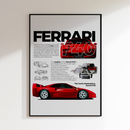 Ferrari F40 Poster 1