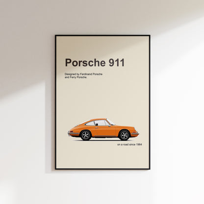 Porsche 911 Vintage Poster