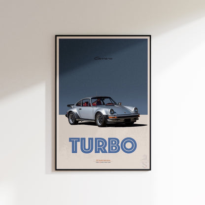 Porsche 1977 Turbo Carrera Vintage Poster